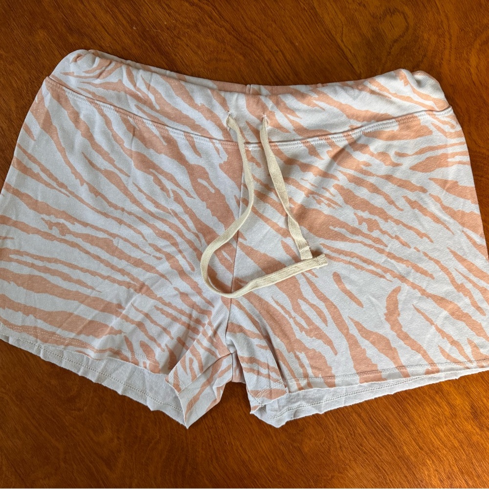 Sundry Zebra Print Cut Off Lounge Shorts Size 2